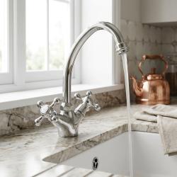 classic-chrome-kitchen-faucet-cross-handles